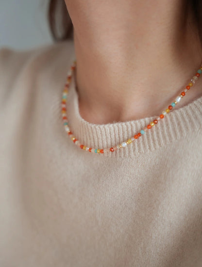 Crystal Beaded Necklace | Equilibrium Necklace