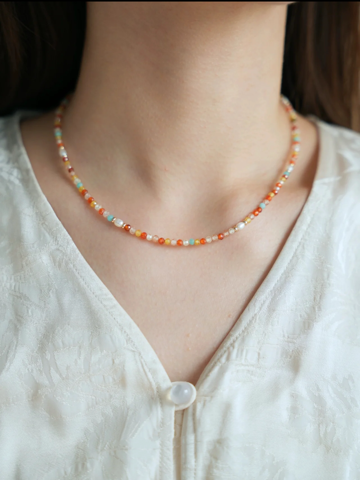 Crystal Beaded Necklace | Equilibrium Necklace